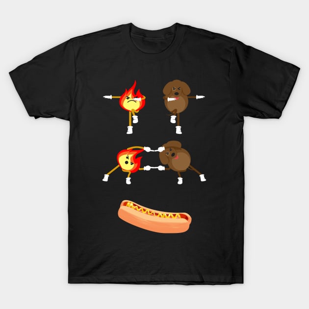 Hot Dog, Grill, Street Food, Fries, Fast food, Fun T-Shirt by Strohalm